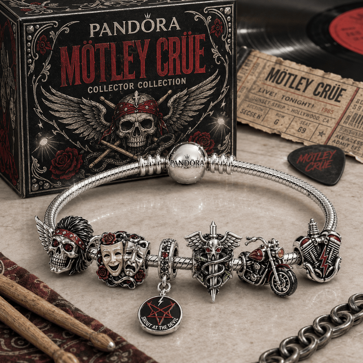 MLCR Silver Charm Bracelet Set HQH
