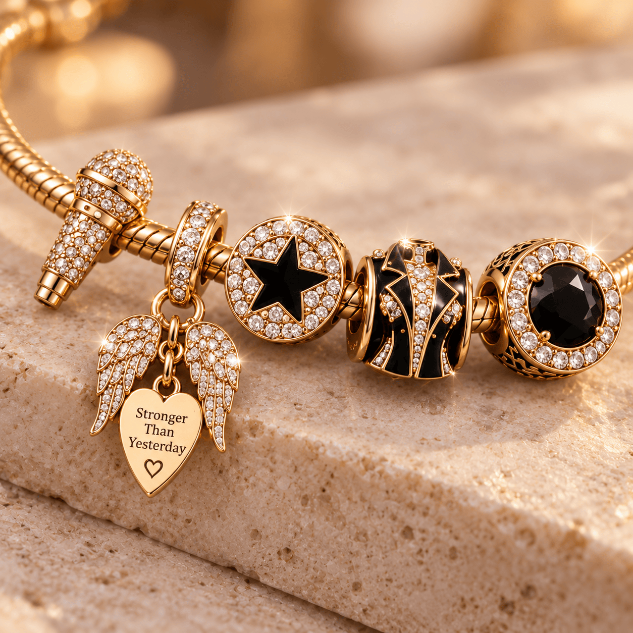 CHER Gold Charm Bracelet Set PNPA