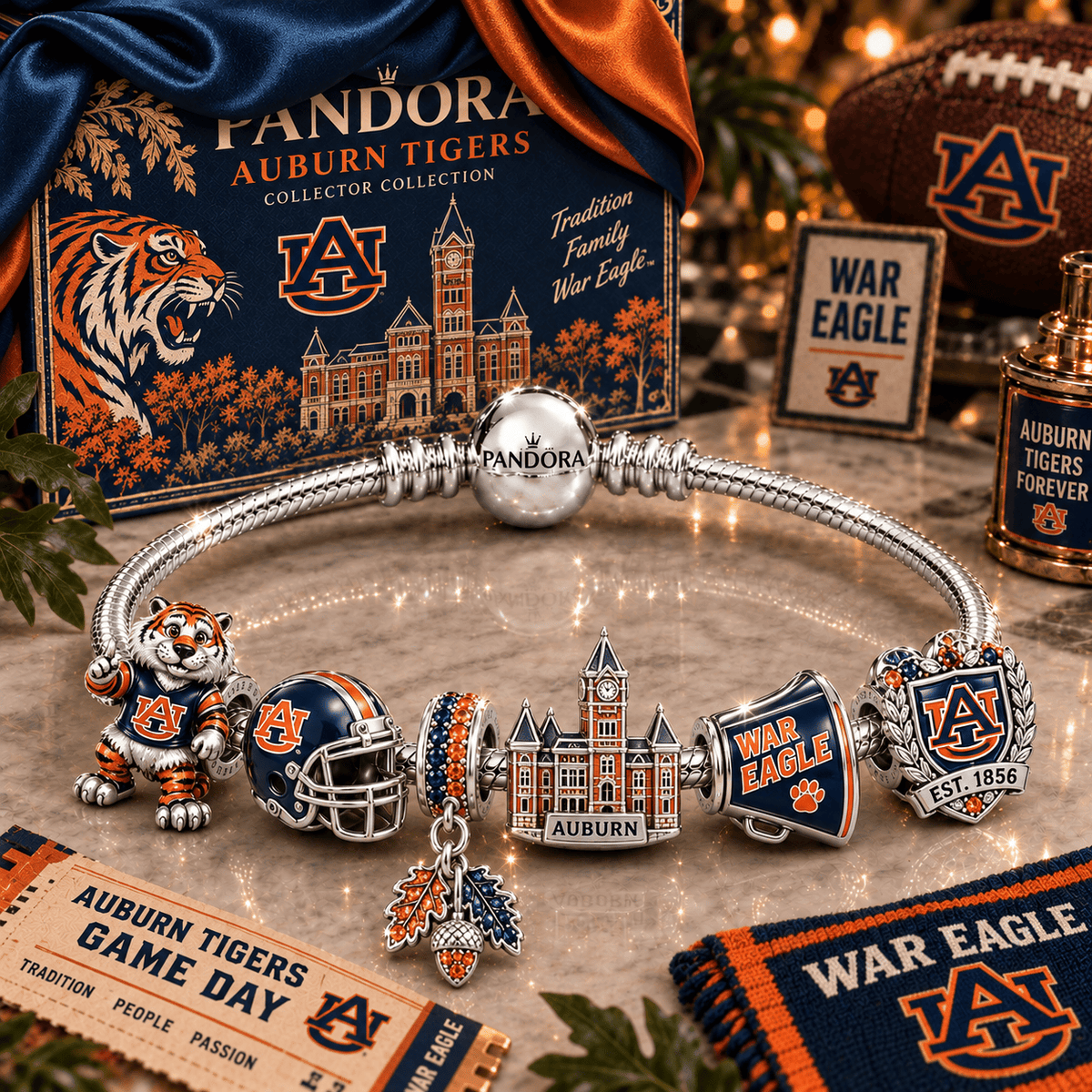 ABTG Silver Charm Bracelet Set NTTB
