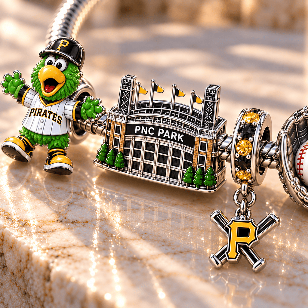 PITTS Silver Charm Bracelet Set BMD