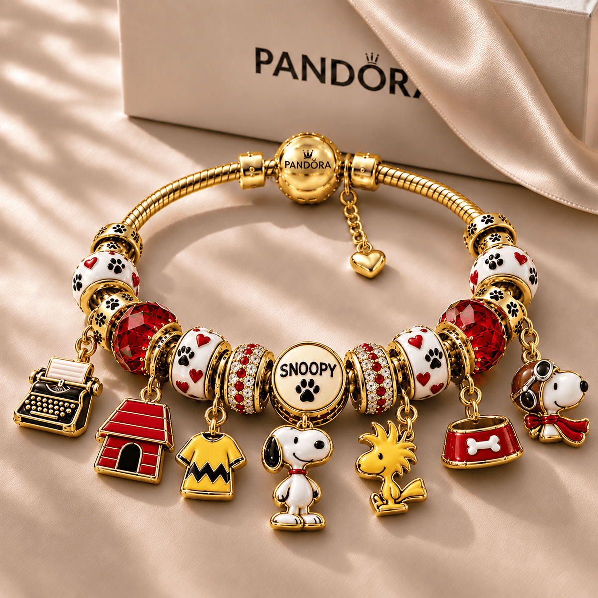 SPNY Gold Charm Bracelet Set NHVH