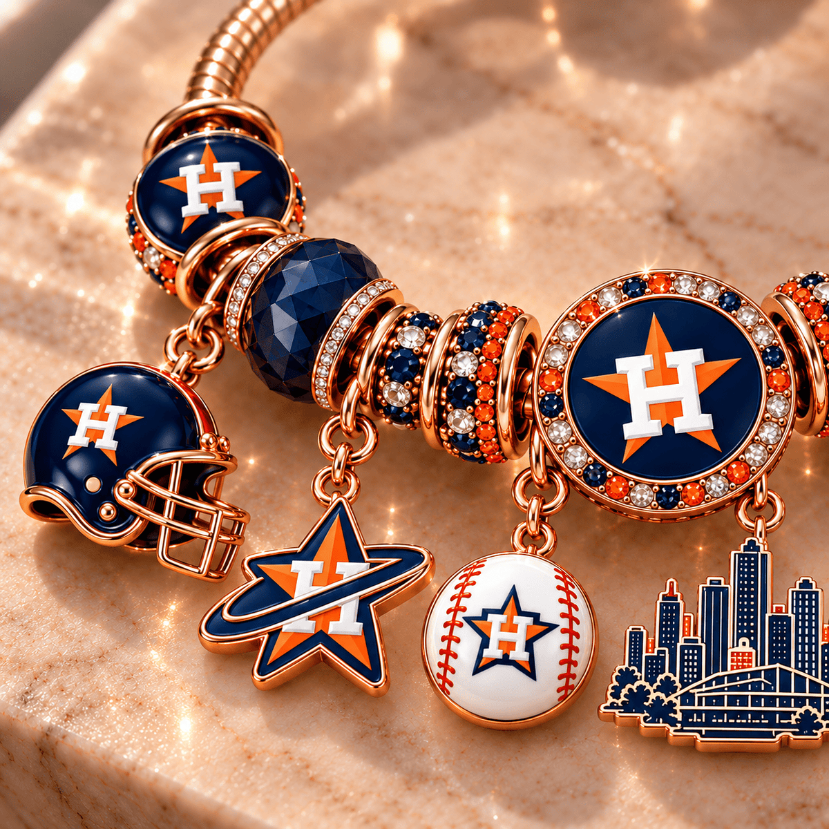 HTA Gold Charm Bracelet Set PNPA