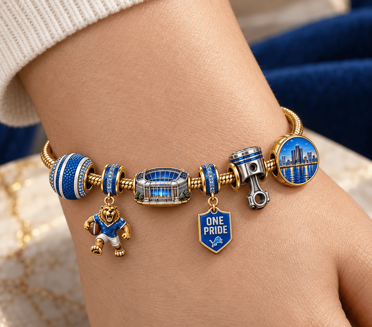 DTL Gold Charm Bracelet Set HQH