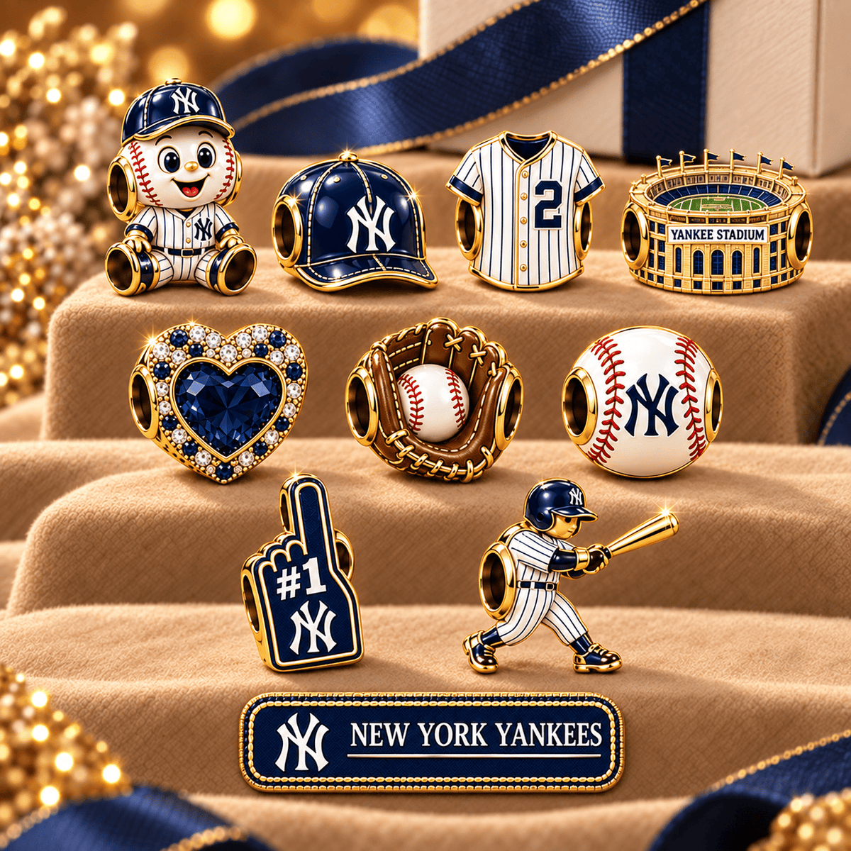 NYY Gold Charm Set PNPA