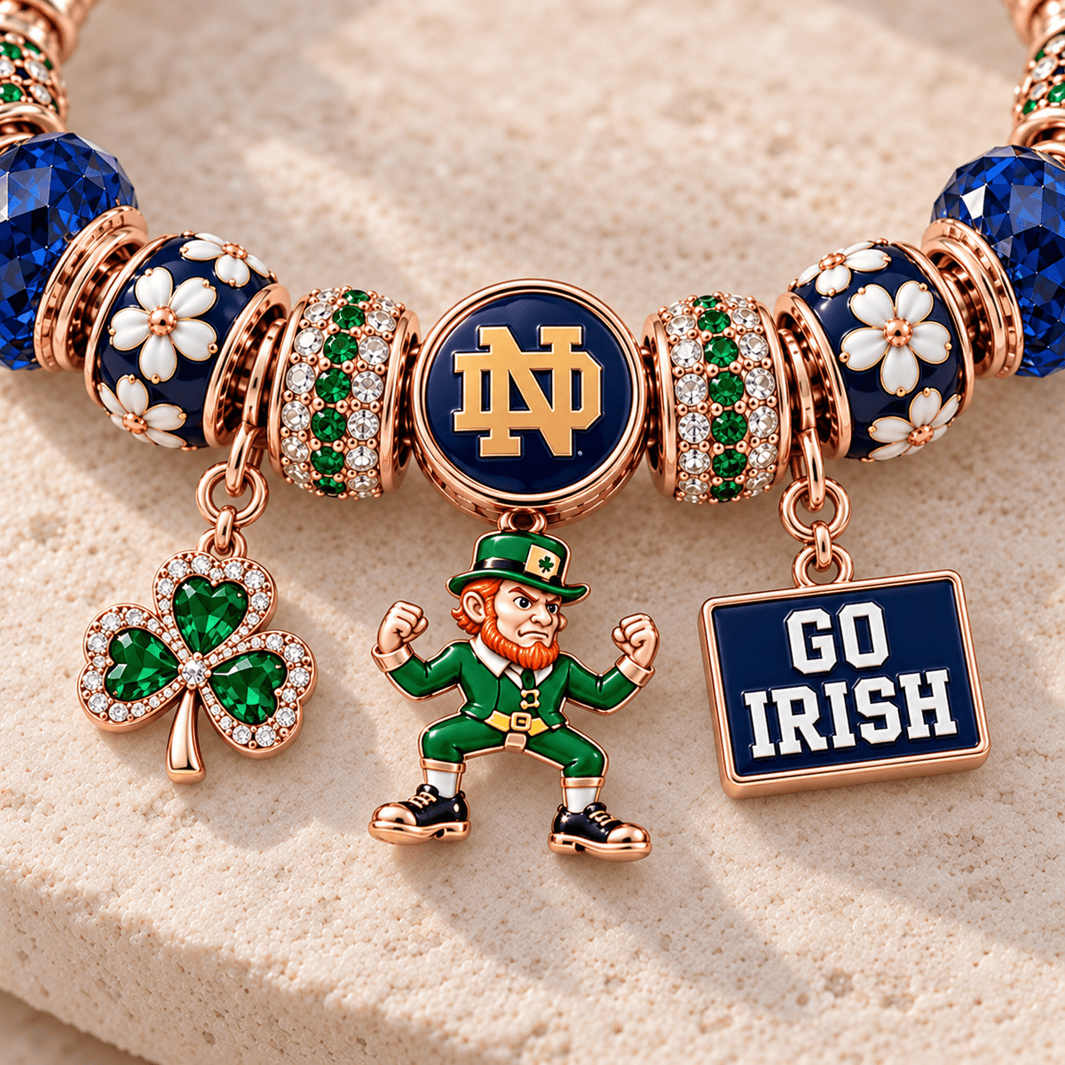NODFI Gold Charm Bracelet Set NHVH