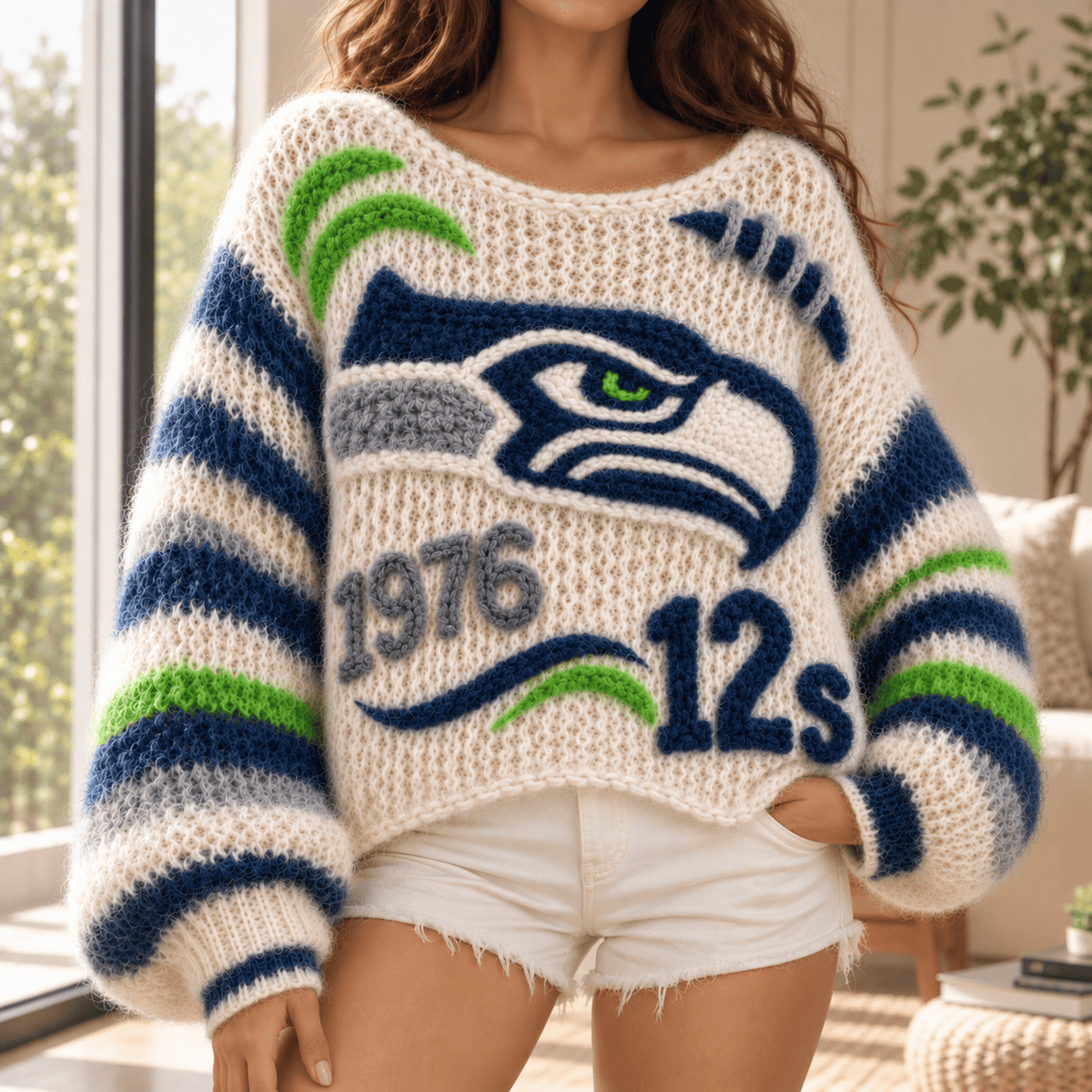 STSH Women’s Open-Knit Sweater NTKO