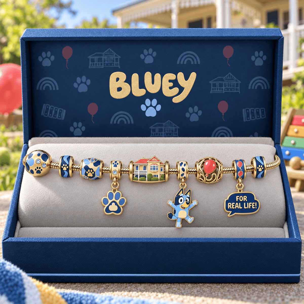 BLU Gold Charm Bracelet Set HQH