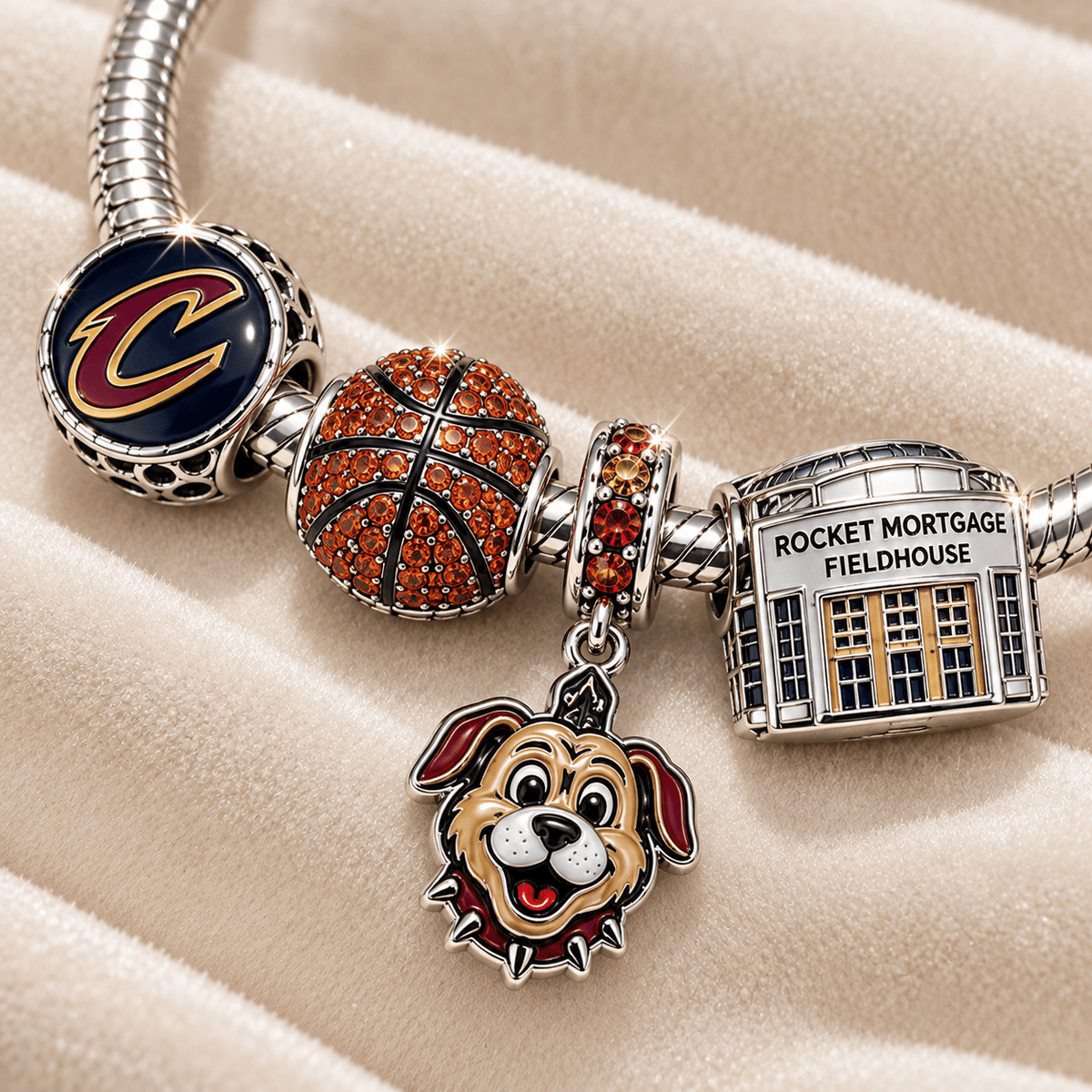 CVLR Silver Charm Bracelet Set VTH