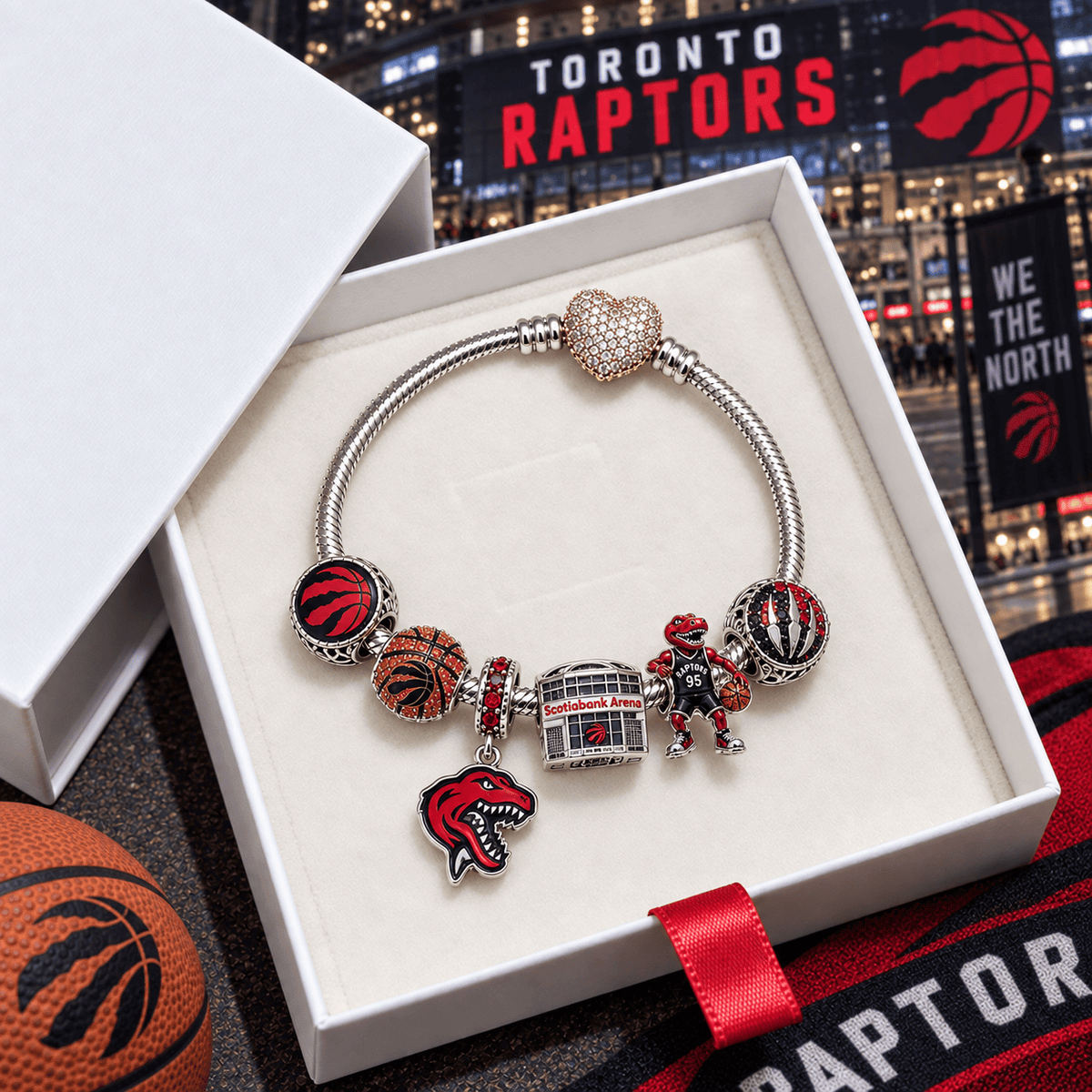 TRT Silver Charm Bracelet Set VTH